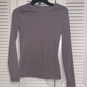 a new day Sparkling Gray Long Sleeve Top